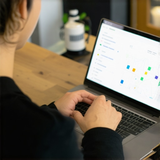 Person reviewing local SEO data on a laptop for Norfolk business