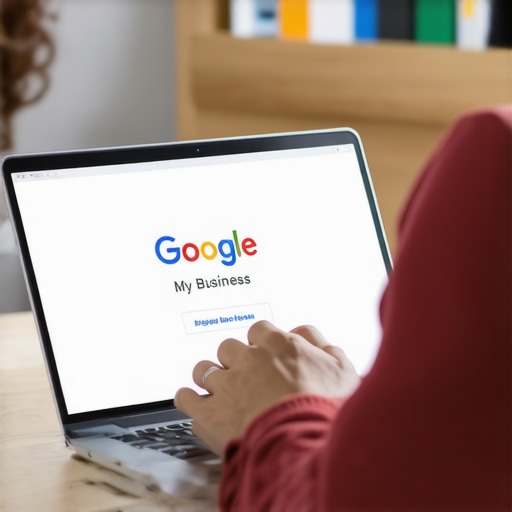 Business owner working on Google My Business profile in Norfolk