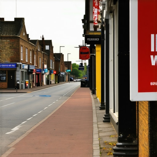 Street view of Norfolk Virginia with local shops and signage