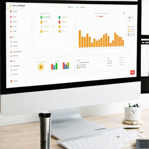 Monitor displaying local SEO analytics and review management dashboards for Norfolk business