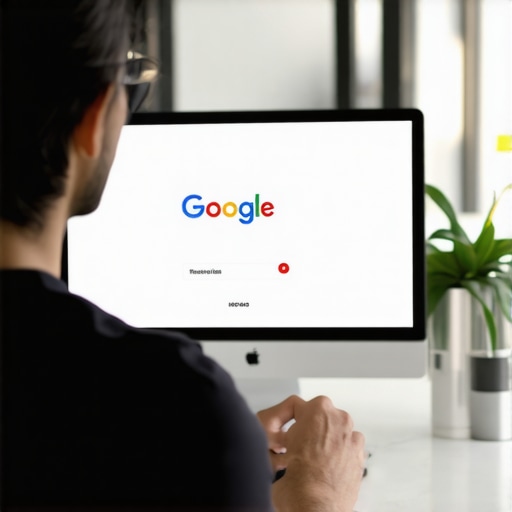 Business owner enhancing Google My Business listing with local SEO in Norfolk.