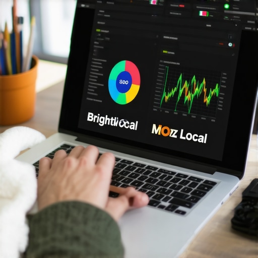 Using SEO Tools to Maintain Norfolk Local Rankings Person analyzing local SEO data on a laptop for Norfolk business optimization