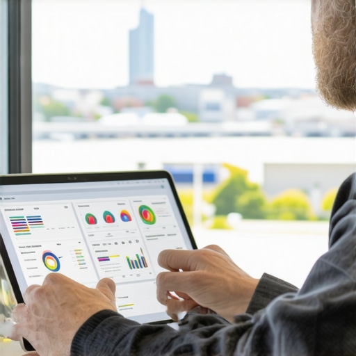 Digital marketing professional analyzing SEO data related to Norfolk's local search results.