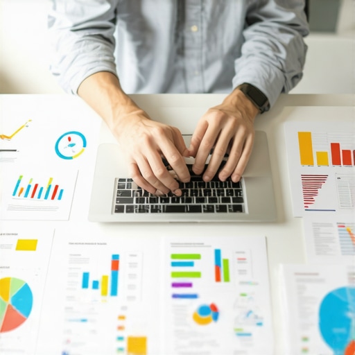 Mastering Local SEO Maintenance in Norfolk Business owner analyzing local SEO performance with tools and charts