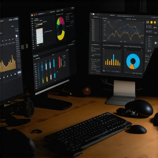 SEO Tools for Local Rank Maintenance A professional analyzing local SEO data on a dual monitor setup.