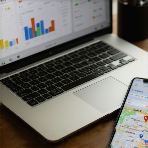SEO and citation management tools on a desk for Norfolk business visibility